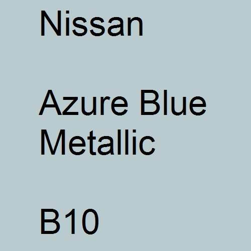 Nissan, Azure Blue Metallic, B10.